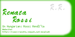 renata rossi business card